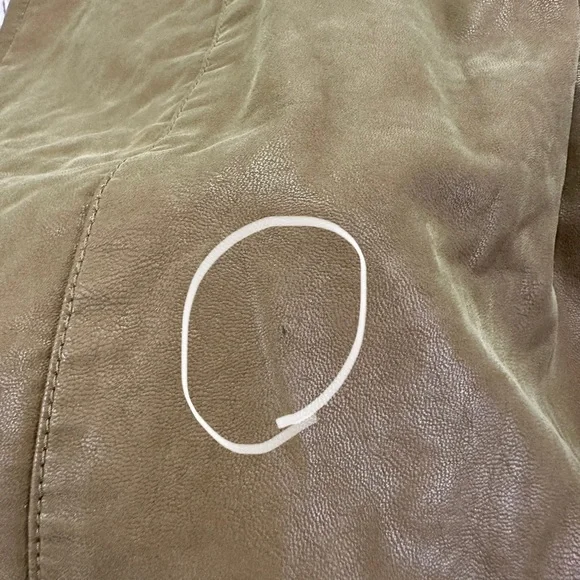 Free People  Faux Leather Skirt  Brown Button-Front Size 6 - Picture 5 of 13